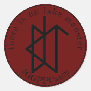There Is No IGGPPCamp Lake Monster Classic Round Sticker