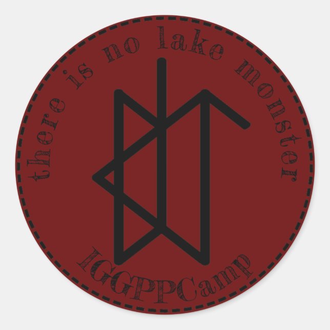 There Is No IGGPPCamp Lake Monster Classic Round Sticker (Front)