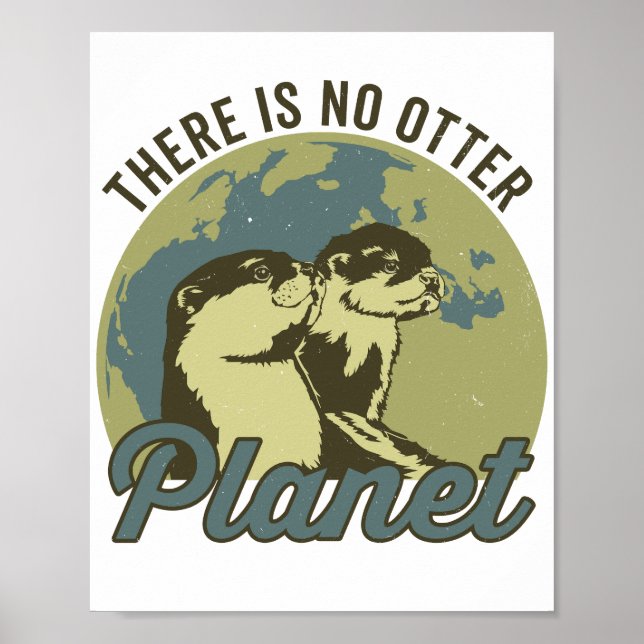 There is no otter planet, environmental awareness  poster (Front)