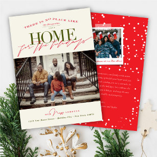 There is No Place Like Home For The Holidays Photo Holiday Card