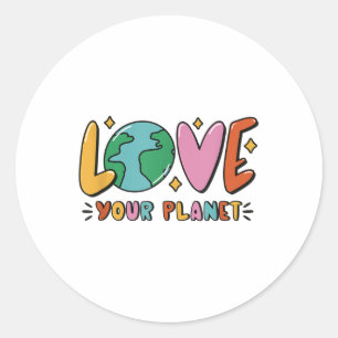 There Is No Plan B Climate Protection Environmenta Classic Round Sticker