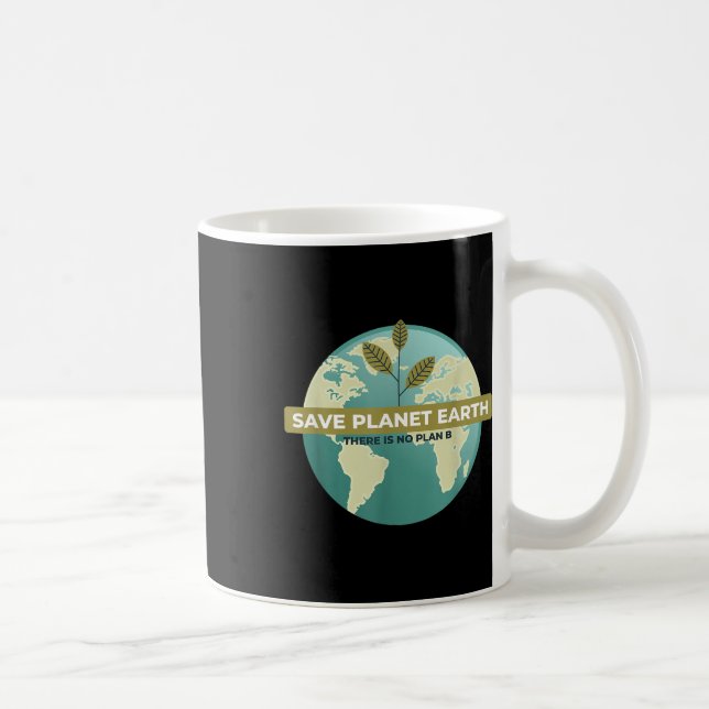 There Is No Plan B Climate Protection Environmenta Coffee Mug (Right)