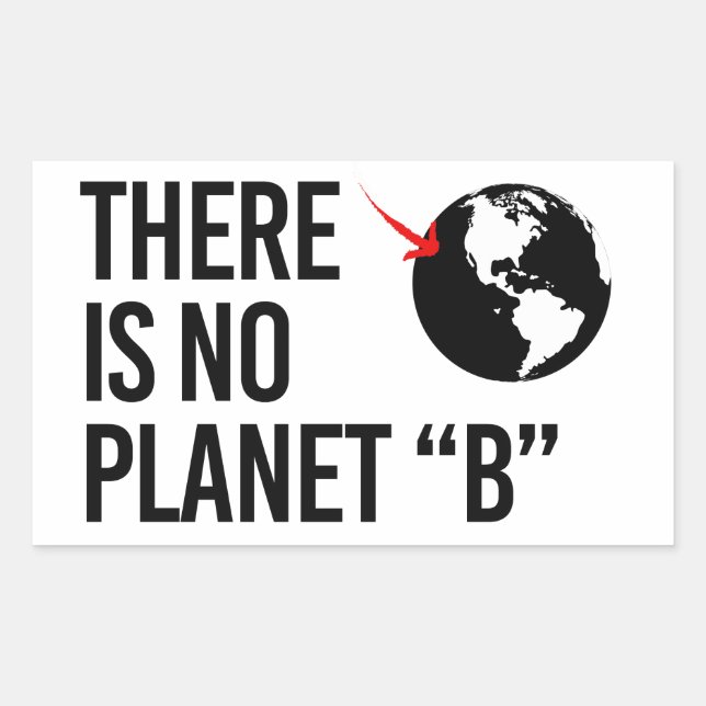 There is no Plan(et) B Rectangular Sticker (Front)