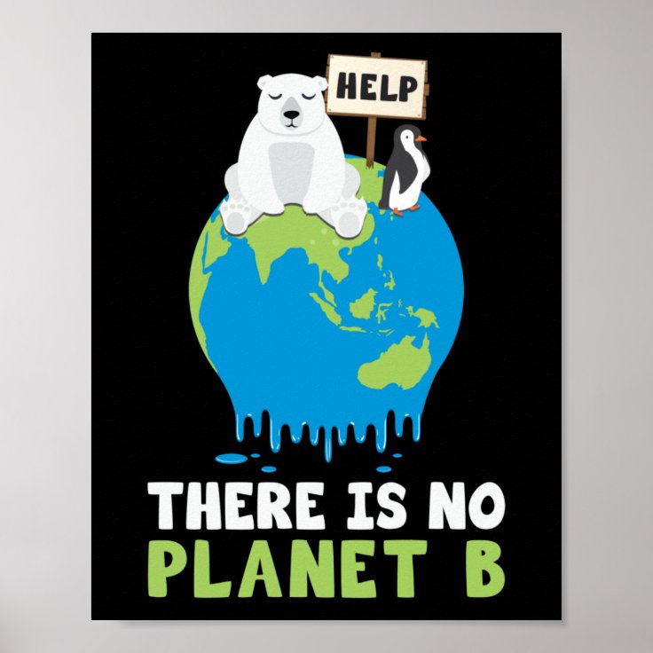 There Is No Planet B Earth Day Climate Change Poster | Zazzle
