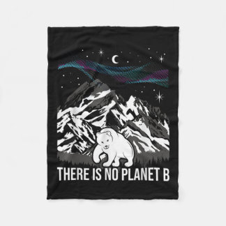 There Is No Planet B Environmental Protection Fleece Blanket