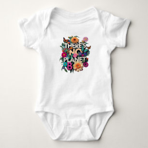 There Is No Planet B Floral Baby Bodysuit