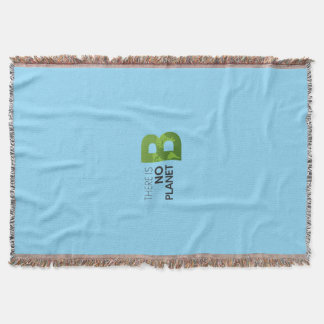 There is No Planet B – Green Earth Typography Throw Blanket