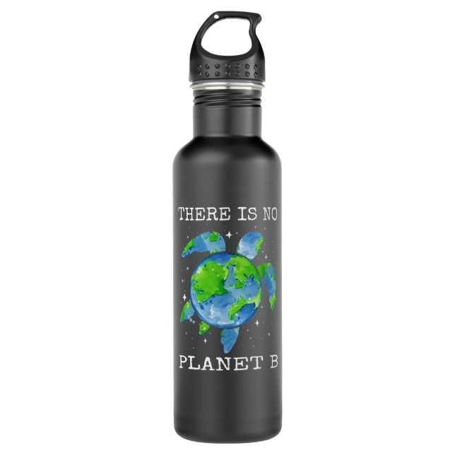 There Is No Planet B Turtle Design Earth Day Gifts 710 Ml Water Bottle (Front)