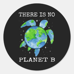 There Is No Planet B Turtle Design Earth Day Gifts Classic Round Sticker