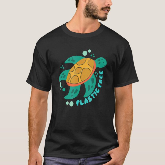 There Is No Planet B  Turtle  Save The Ocean T-Shirt (Front)