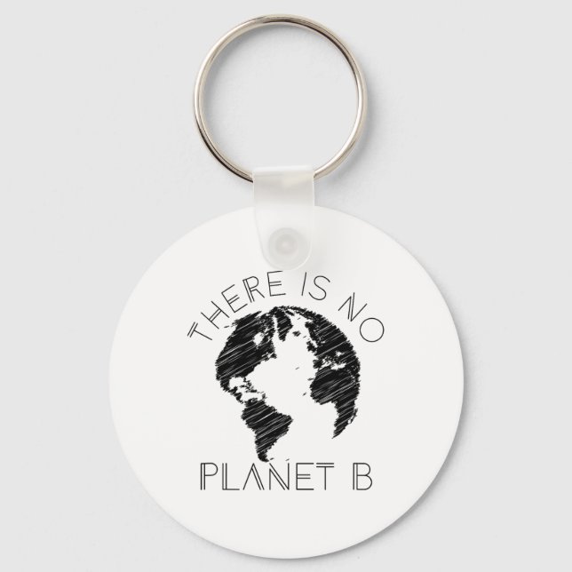 There Is No Planet B World Against Glol Warming  Key Ring (Front)