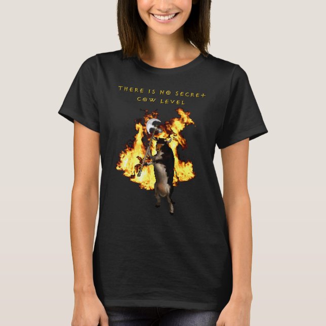 There Is No Secrets Cow T-Shirt (Front)
