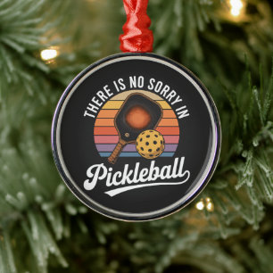 there is no sorry in pickleball metal tree decoration