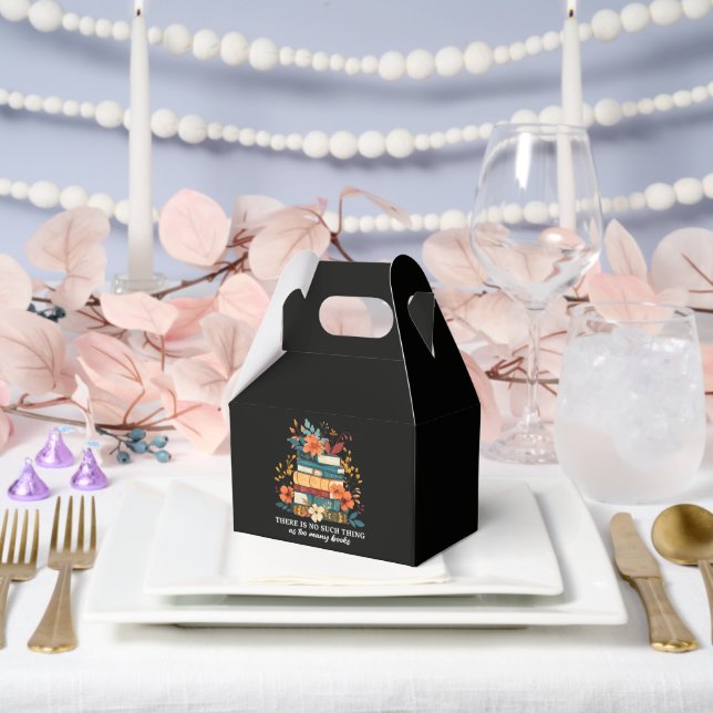 There Is No Such Thing As Too Many Books  Favour Box (Wedding)