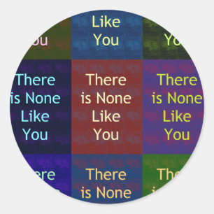 "There Is None Like You": The Mosaic Grid Communic Classic Round Sticker