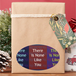 "There Is None Like You": The Mosaic Grid Communic Oval Sticker