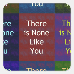 "There Is None Like You": The Mosaic Grid Communic Square Sticker