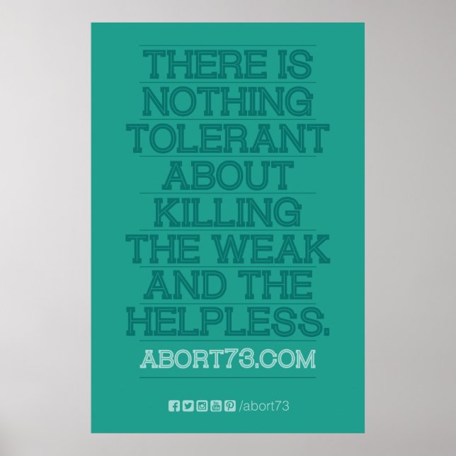There is Nothing Tolerant... Poster (Abort73.com) (Front)