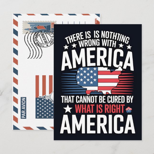 There is nothing wrong with america holiday postcard (Front/Back)