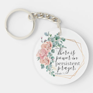 There is power in prayer  key ring