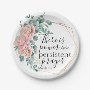 There is power in prayer  paper plate