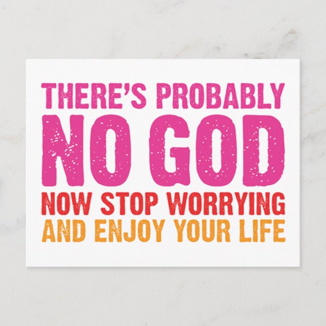 There Is Probably No God Postcard (Front)