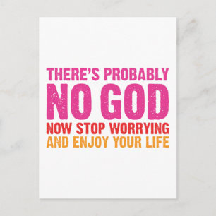 There Is Probably No God Postcard