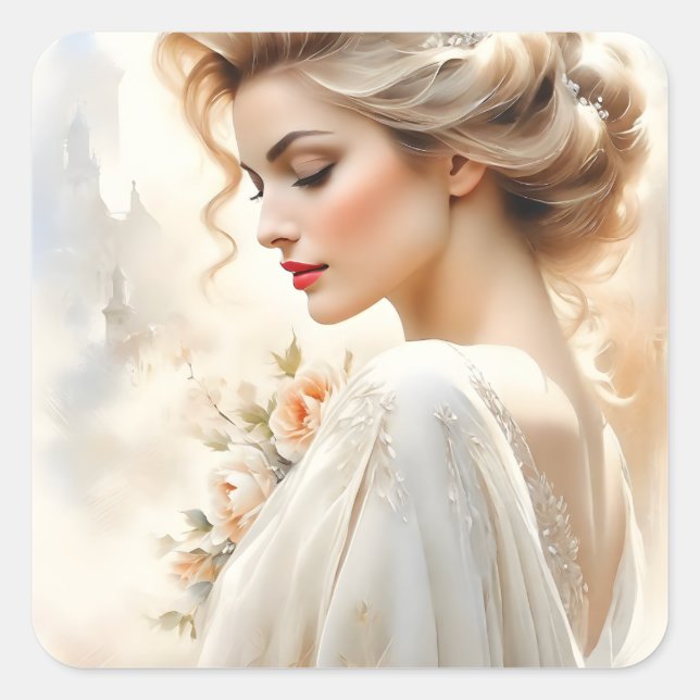 There is something about womanhood that is simply  square sticker (Front)