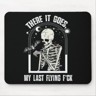 There it Goes My Last Flying Fun Halloween Skeleto Mouse Mat
