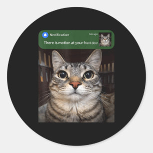 There Motion Your Front Door Classic Round Sticker