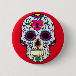 There muerte 6 cm round badge