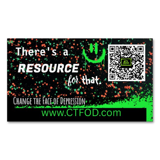 “There’s a Resource for That” – CTFOD Magnetic  Magnetic Business Card (Front)
