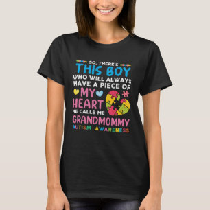 There s This Boy He Calls Me Grandmommy Autism Awa T-Shirt