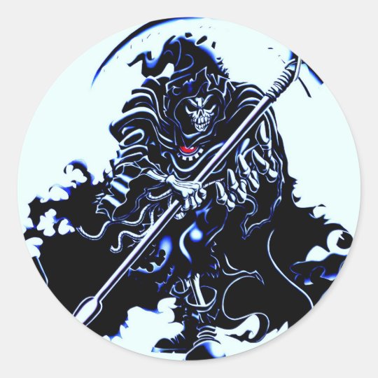 there she blows classic round sticker