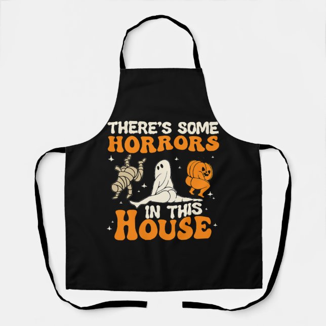 There Some Horrors In This House Funny Humour Hall Apron (Front)