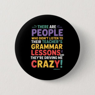 There Their Theyre English Grammar Teacher Funny H 6 Cm Round Badge