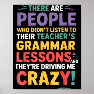 There Their Theyre English Grammar Teacher Funny H Poster