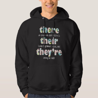 There Their They're English Grammar Teacher Pun Gi Hoodie