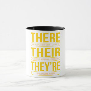 There Their They're English Language Teacher Mug