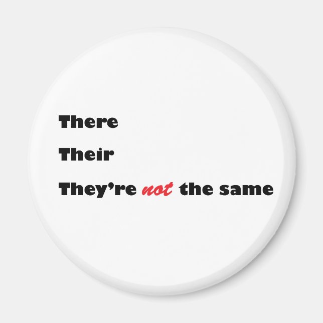 There Their They're Magnet (Front)