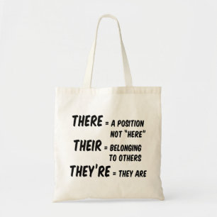 There Their They're Tote Bag
