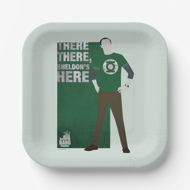 There There, Sheldon's Here Paper Plate (Front)