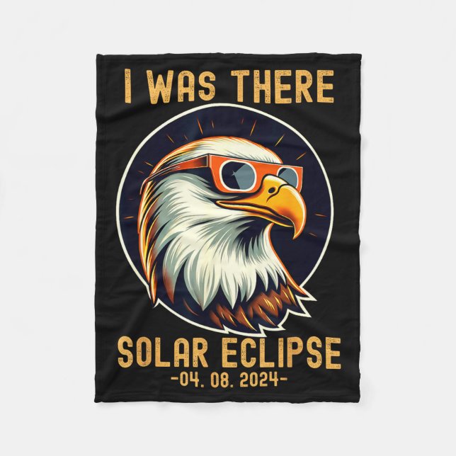 There Total Solar Eclipse Vintage Illustration Fleece Blanket (Front)