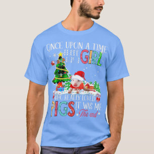 There Was A Girl Who Really Loved Pigs Floral Pig T-Shirt