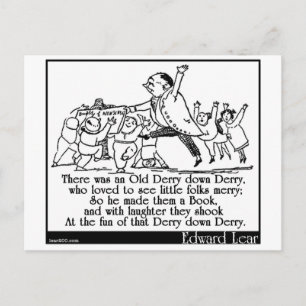 There was an Old Derry down Derry Postcard