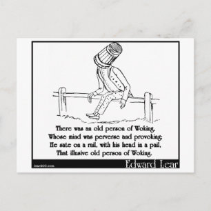 There was an old person of Woking Postcard