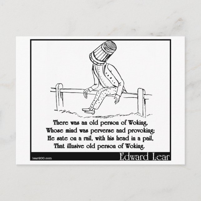 There was an old person of Woking Postcard (Front)