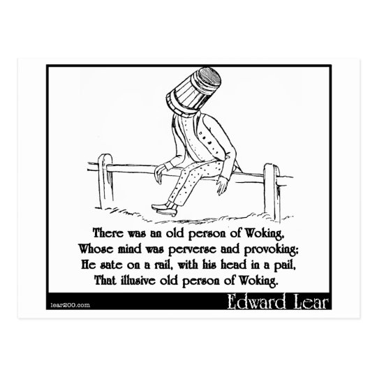 There was an old person of Woking Postcard
