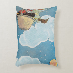 There was an old woman tossed in a basket, Rhyme Decorative Cushion