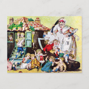 There Was an Old Woman Who Lived in a Shoe Postcard